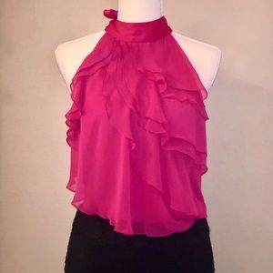 {Express} Tie Back Ruffle Top